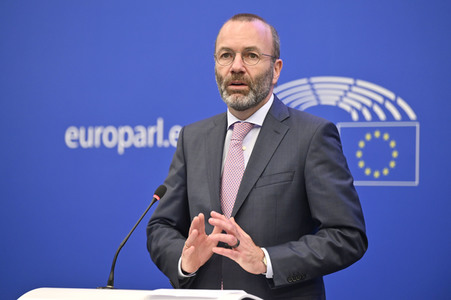 Pressebriefing Fraktion der Europäischen Volkspartei im EU-Parlament in Straßburg