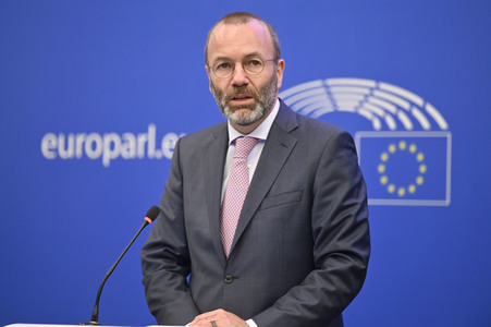 Pressebriefing Fraktion der Europäischen Volkspartei im EU-Parlament in Straßburg