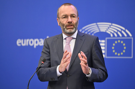 Pressebriefing Fraktion der Europäischen Volkspartei im EU-Parlament in Straßburg