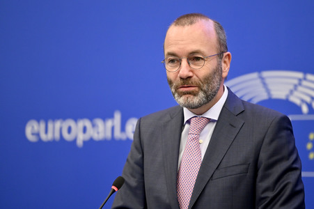 Pressebriefing Fraktion der Europäischen Volkspartei im EU-Parlament in Straßburg