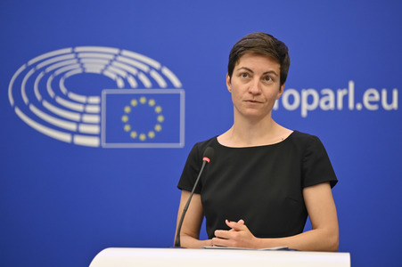 Pressebriefing der Fraktion Die Grünen/Europäische Freie Allianz im EU-Parlament in Straßburg