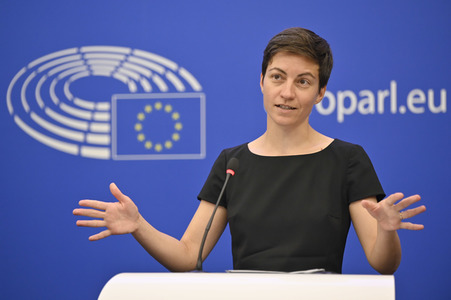 Pressebriefing der Fraktion Die Grünen/Europäische Freie Allianz im EU-Parlament in Straßburg