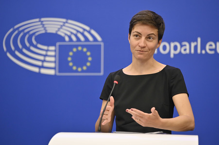 Pressebriefing der Fraktion Die Grünen/Europäische Freie Allianz im EU-Parlament in Straßburg
