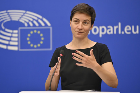 Pressebriefing der Fraktion Die Grünen/Europäische Freie Allianz im EU-Parlament in Straßburg
