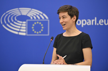 Pressebriefing der Fraktion Die Grünen/Europäische Freie Allianz im EU-Parlament in Straßburg