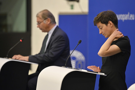 Pressebriefing der Fraktion Die Grünen/Europäische Freie Allianz im EU-Parlament in Straßburg