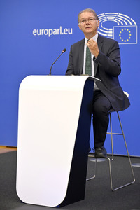 Pressebriefing der Fraktion Die Grünen/Europäische Freie Allianz im EU-Parlament in Straßburg