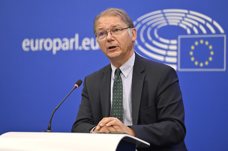 Pressebriefing der Fraktion Die Grünen/Europäische Freie Allianz im EU-Parlament in Straßburg