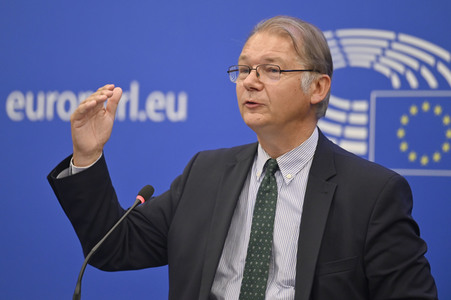 Pressebriefing der Fraktion Die Grünen/Europäische Freie Allianz im EU-Parlament in Straßburg