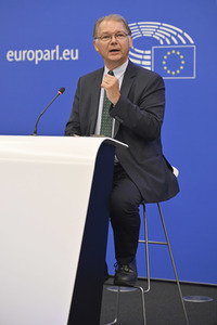 Pressebriefing der Fraktion Die Grünen/Europäische Freie Allianz im EU-Parlament in Straßburg