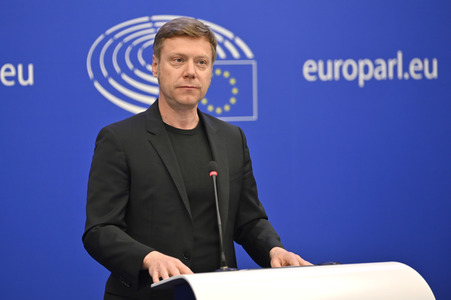 Pressebriefing der Fraktion Die Linke im EU-Parlament in Straßburg