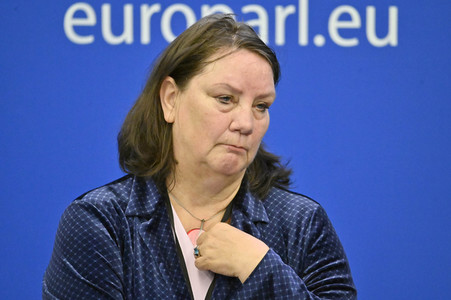 Pressekonferenz zum Mindestlohn im EU-Parlament in Straßburg