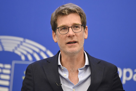 Pressebriefing der Fraktion Renew Europe im EU-Parlament in Straßburg