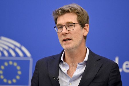 Pressebriefing der Fraktion Renew Europe im EU-Parlament in Straßburg