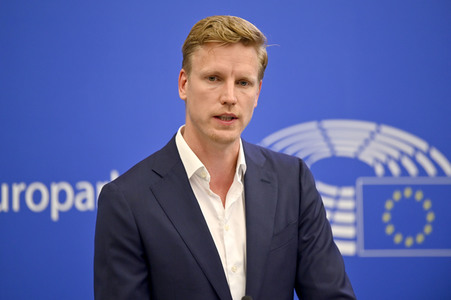 Pressebriefing der Fraktion Renew Europe im EU-Parlament in Straßburg