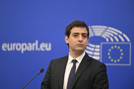 Pressebriefing der Fraktion Renew Europe im EU-Parlament in Straßburg
