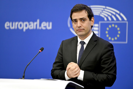 Pressebriefing der Fraktion Renew Europe im EU-Parlament in Straßburg