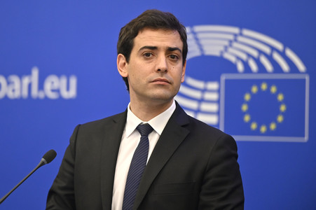 Pressebriefing der Fraktion Renew Europe im EU-Parlament in Straßburg