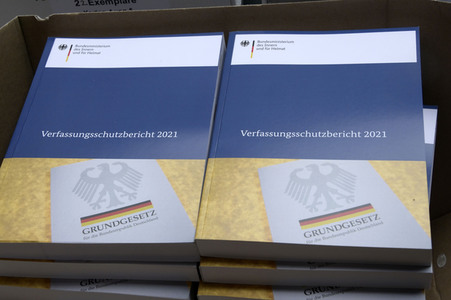 Bundespressekonferenz Vorstellung des Verfassungsschutzberichts 2021 in Berlin
