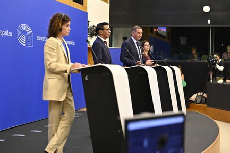 Pressekonferenz zu den  EU-Inseln und die Kohäsionspolitik im EU-Parlament in Straßburg