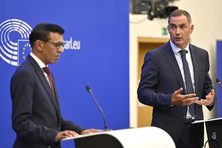 Pressekonferenz zu den  EU-Inseln und die Kohäsionspolitik im EU-Parlament in Straßburg