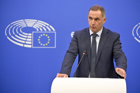 Pressekonferenz zu den  EU-Inseln und die Kohäsionspolitik im EU-Parlament in Straßburg