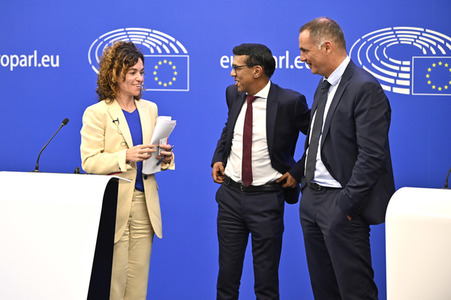 Pressekonferenz zu den  EU-Inseln und die Kohäsionspolitik im EU-Parlament in Straßburg
