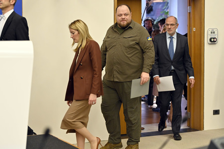 Pressekonferenz zur Urkaine im EU-Parlament in Straßburg