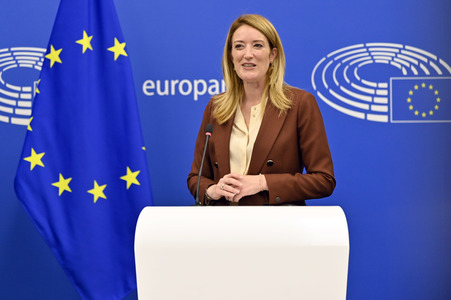 Pressekonferenz zur Urkaine im EU-Parlament in Straßburg
