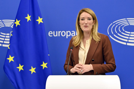 Pressekonferenz zur Urkaine im EU-Parlament in Straßburg