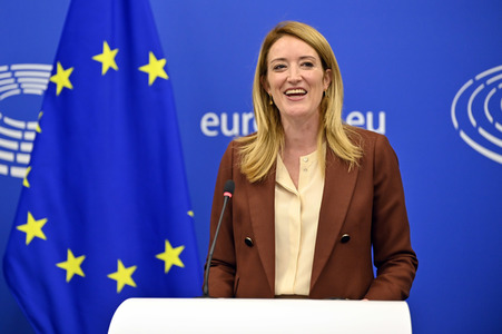 Pressekonferenz zur Urkaine im EU-Parlament in Straßburg