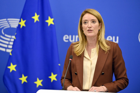 Pressekonferenz zur Urkaine im EU-Parlament in Straßburg