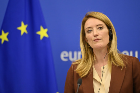 Pressekonferenz zur Urkaine im EU-Parlament in Straßburg