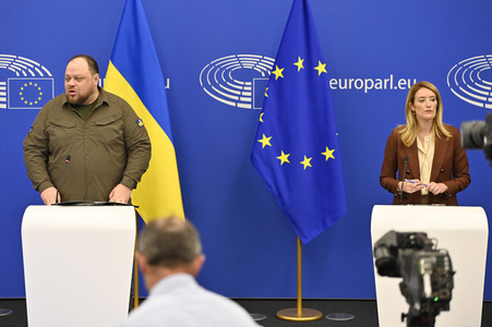 Pressekonferenz zur Urkaine im EU-Parlament in Straßburg