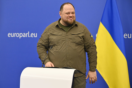 Pressekonferenz zur Urkaine im EU-Parlament in Straßburg