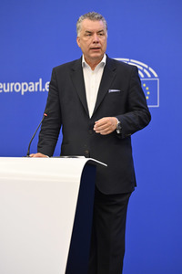 Pressekonferenz der EVP zum Thema 'Fit für 55' im EU-Parlament in Straßburg
