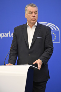 Pressekonferenz der EVP zum Thema 'Fit für 55' im EU-Parlament in Straßburg