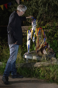 Jörg Düsterwald Bodyart Live-Performance im Erlebnis-Zoo Hannover