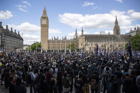 Demonstration zum 3 Jahrestag des Beginns der Honkong-Proteste in London