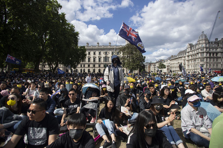 Demonstration zum 3 Jahrestag des Beginns der Honkong-Proteste in London