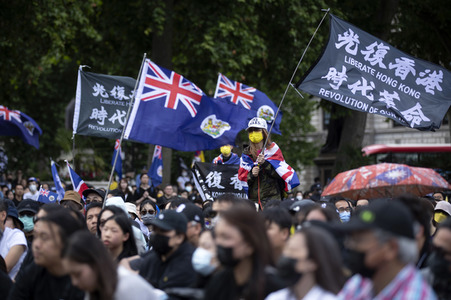 Demonstration zum 3 Jahrestag des Beginns der Honkong-Proteste in London