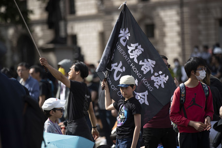 Demonstration zum 3 Jahrestag des Beginns der Honkong-Proteste in London