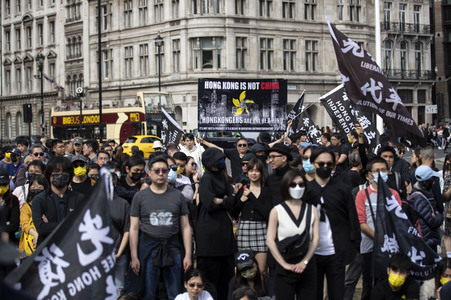 Demonstration zum 3 Jahrestag des Beginns der Honkong-Proteste in London
