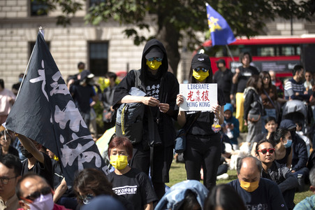 Demonstration zum 3 Jahrestag des Beginns der Honkong-Proteste in London