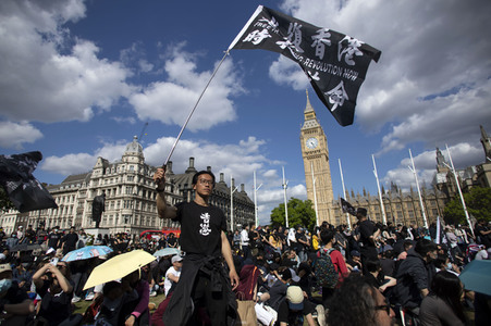 Demonstration zum 3 Jahrestag des Beginns der Honkong-Proteste in London