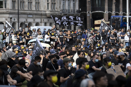 Demonstration zum 3 Jahrestag des Beginns der Honkong-Proteste in London
