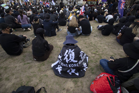 Demonstration zum 3 Jahrestag des Beginns der Honkong-Proteste in London