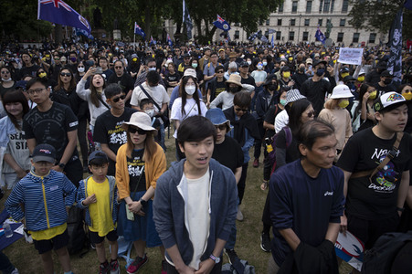 Demonstration zum 3 Jahrestag des Beginns der Honkong-Proteste in London