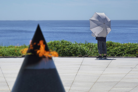 Gedenkfeier zum 76. Jahrestag der Schlacht von Okinawa in Itoman