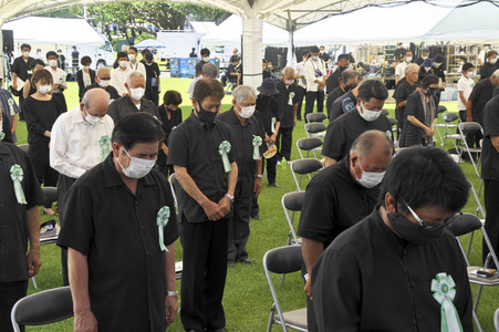 Gedenkfeier zum 76. Jahrestag der Schlacht von Okinawa in Itoman